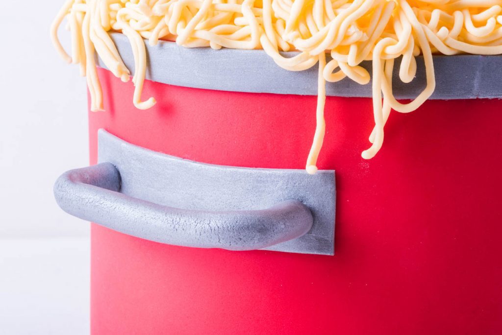 Spaghetti im Kochtopf - Motivtorte